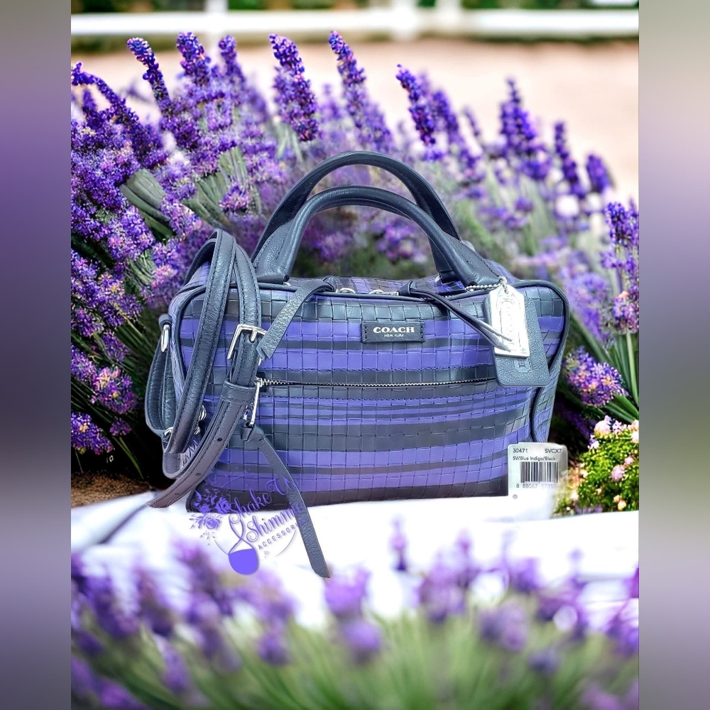 COACH BLEECKER EMBOSSED WOOVEN TOASTER SATCHEL